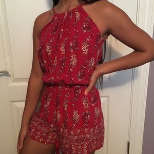 XS red romper